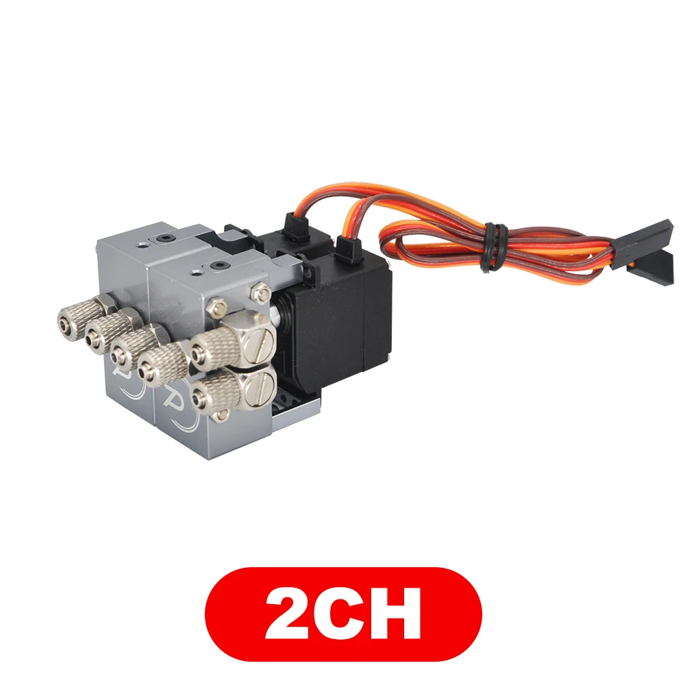 RC Hogedruk Hydraulisch Roterend Ventielblok met 4mm Mondstuk 1/2/3/4/5/6/7/8 Kanalen voor Graafmachine Techniek Voertuig Model