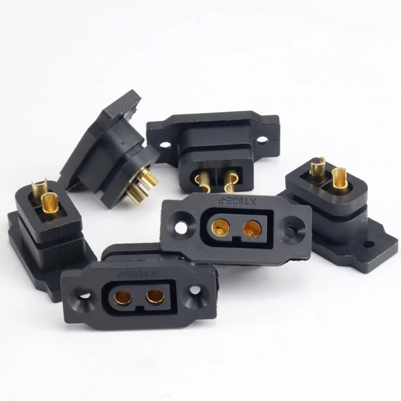 2pcs  5pcs 10pcs XT60E-F Battery Connector XT60E Female Plug Gold-plated XT60 Mountable Connector Black Socket