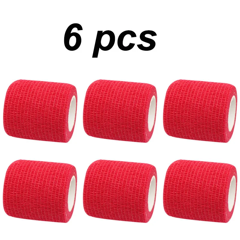 6 pcs Colorful Sport Self Adhesive Elastic Bandage Wrap Tape Elastoplast For Knee Support Pads Finger Ankle Palm Shoulder