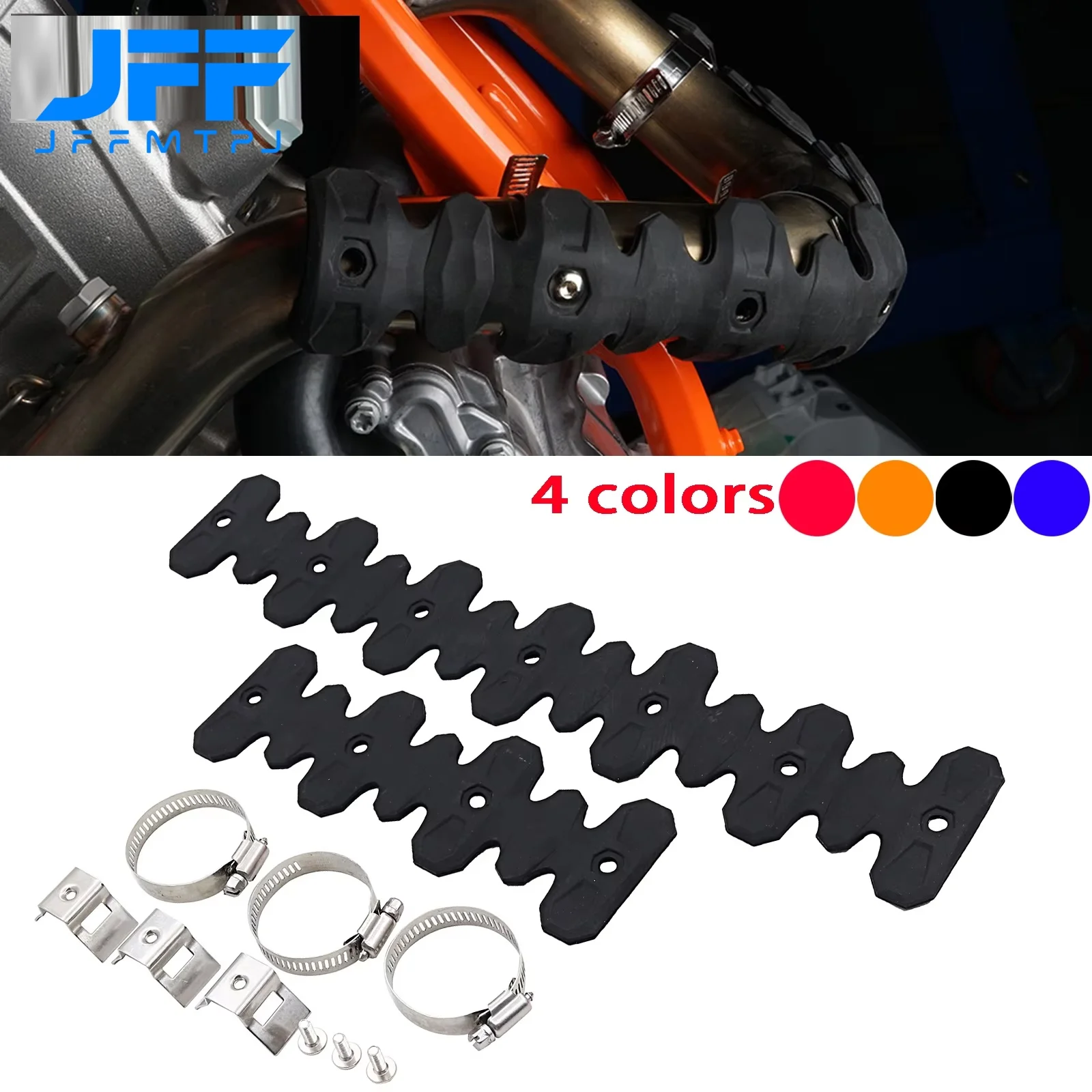 Motorcycle 220mm 400mm Exhaust Head Pipe Muffler Heat Shield Cover Guard For Beta RR 350 390 430 480 4T KTM EXCF SXF SMR 250 350