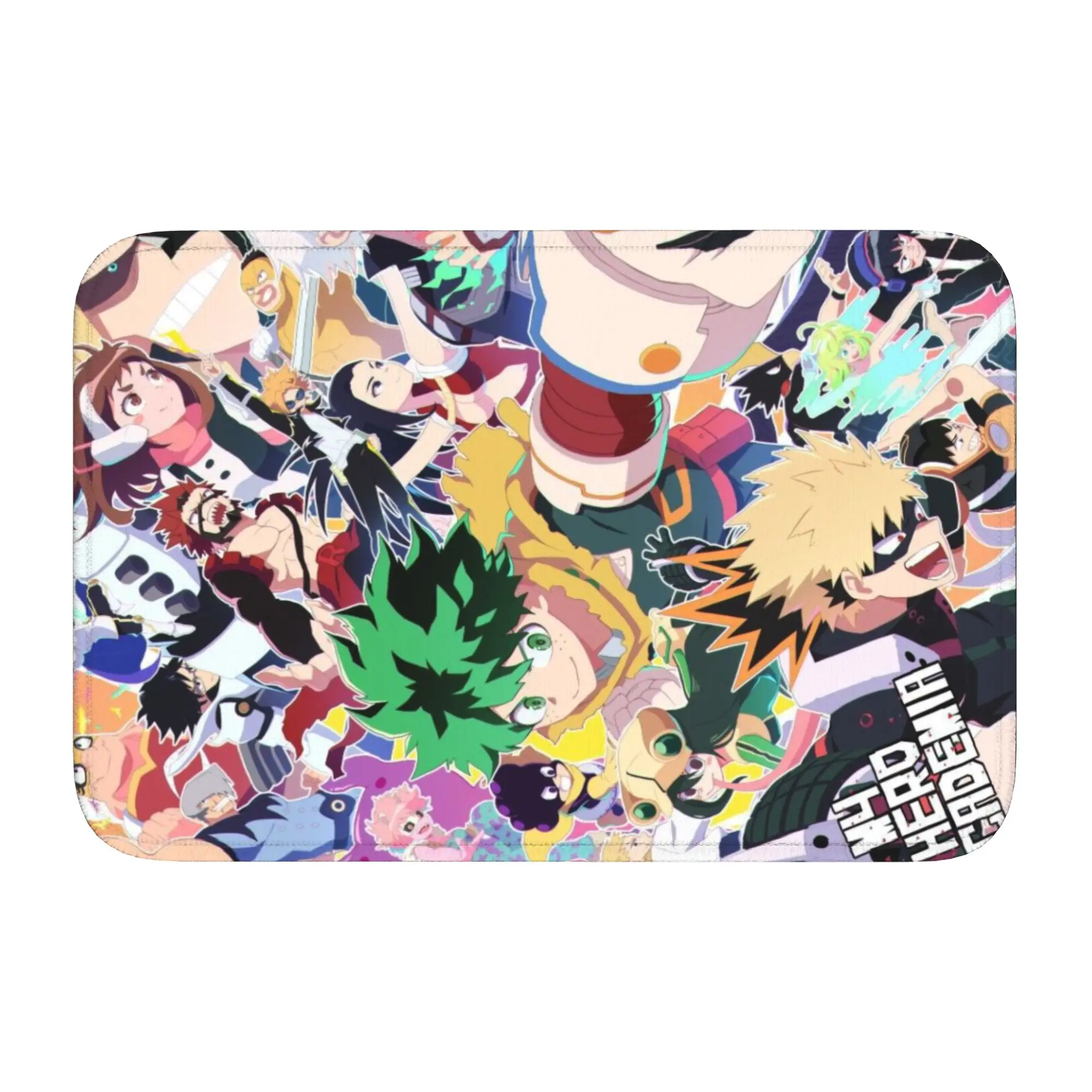 Custom My Hero Academias Front Door Mat Anti-Slip Indoor Welcome Waterproof  Doormat Floor Bathroom Entrance Rug Carpet Footpad