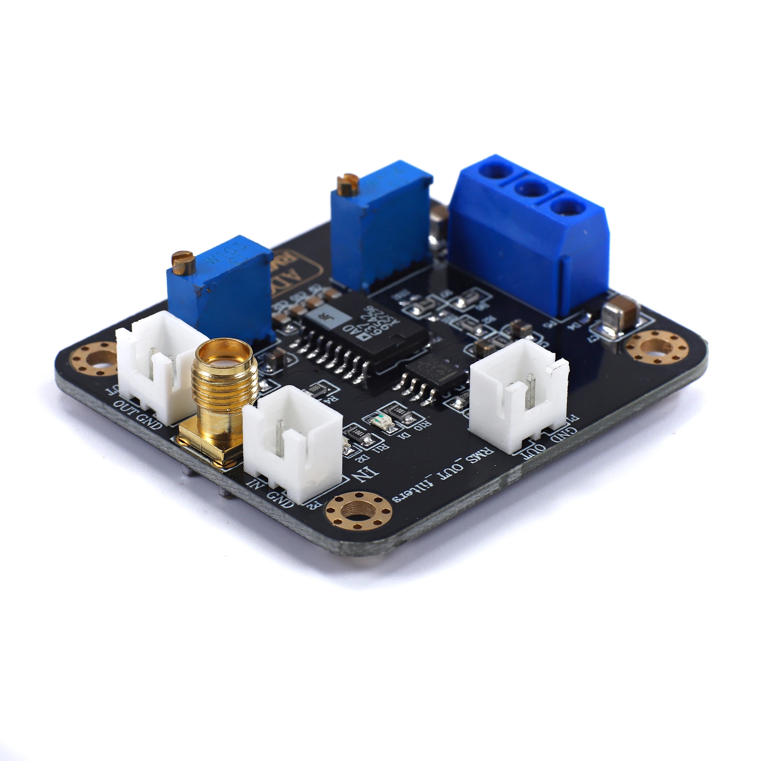 وحدة AD637 وحدة كشف RMS وحدة كشف الجهد الذروة إخراج جهد تيار مستمر مع وظيفة مرشح تمرير منخفض لوحة تجريبية