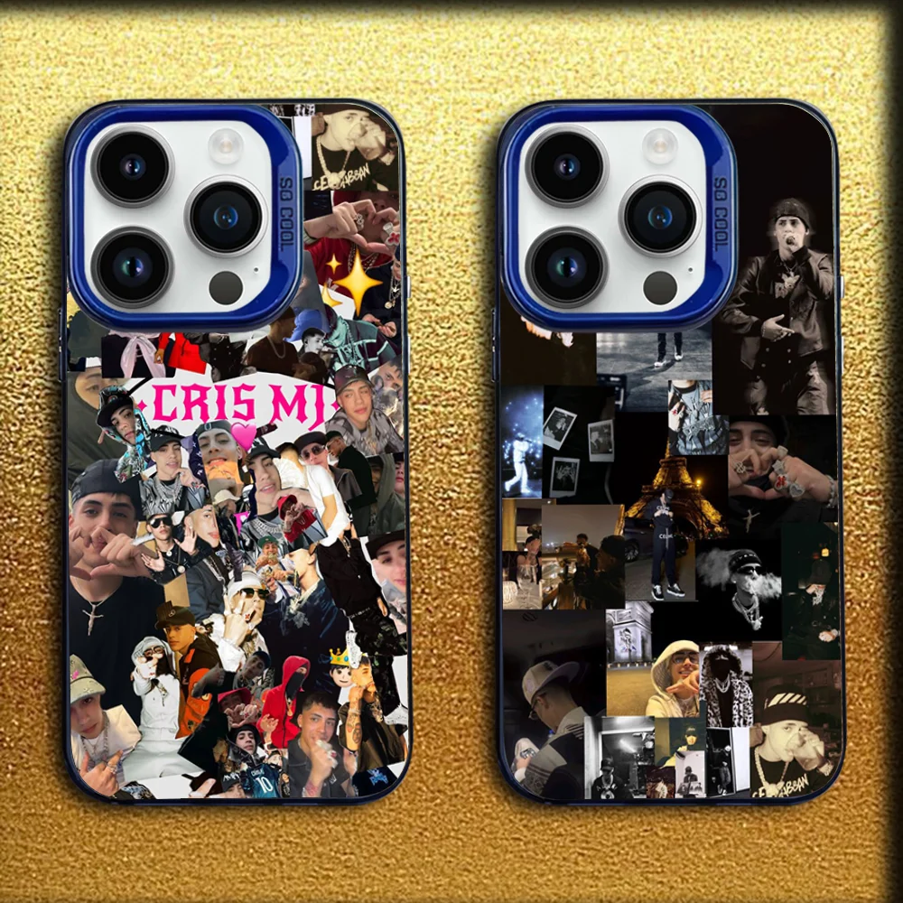 

Singer Rapper C-Cris MJ Phone Case For iPhone 16,15,14,13,12,11,Mini,Pro,E,MAX Blue Matte Silicone Cover