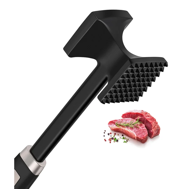 

ABZL Meat Tenderizer Heavy Duty Solid Meat Hammer Pounder Tool For Tenderizing Steak, Pork And Beef