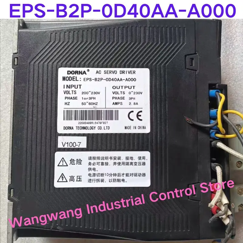 Second-hand test OK ,Servo Drive EPS-B2P-0D40AA-A000 EPS-B2P-0D75AA-A000 EPS-BS-0D75AA-1000 EPS-B2-0D75AA-A000-S