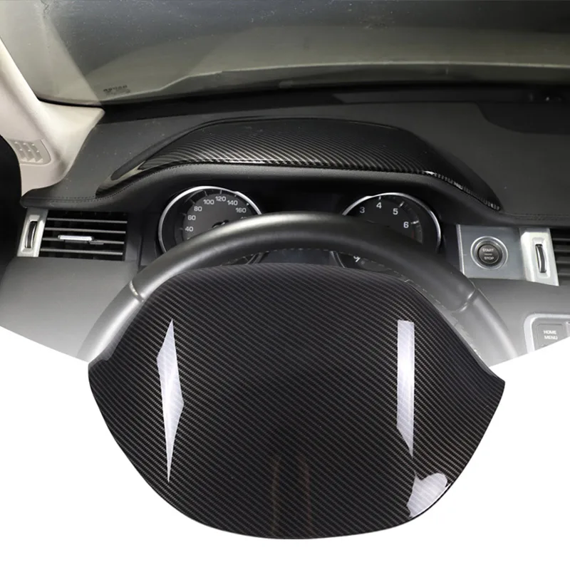 For Land Rover Range Rover Evoque 2012-2018 ABS Carbon fiber/Matte black Car Dashboard Upper Trim Frame Sticker Car Accessories
