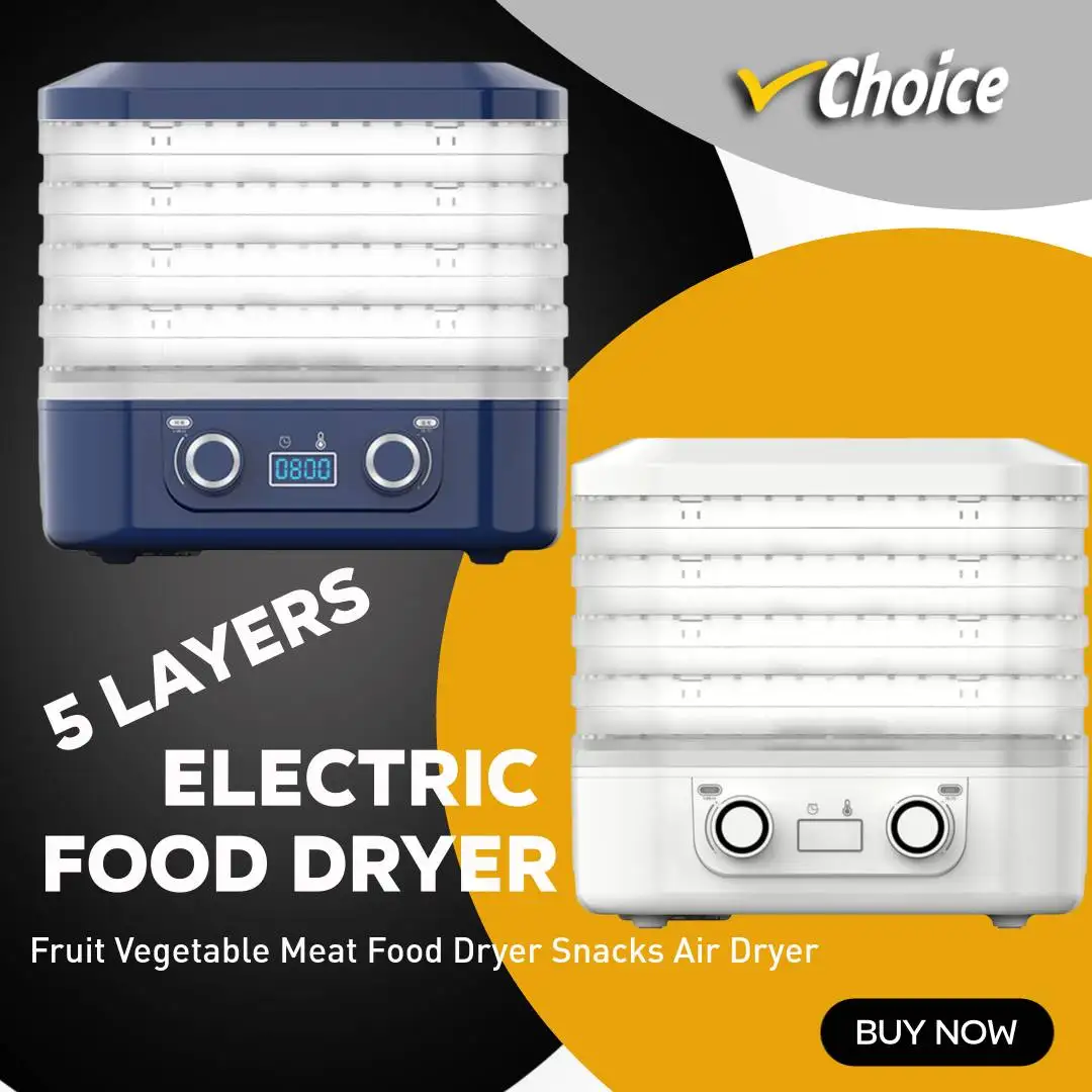 Electric Food Dryer Temperature Control, 5 Trays Stackable, Food Fruit Dryer Machine, Vegetable Dryer for Fruit ,Pet Food