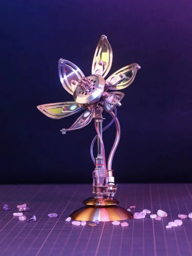 Metal flower model,DIY handmade assembled tide play handicraft ornaments,Holiday gifts