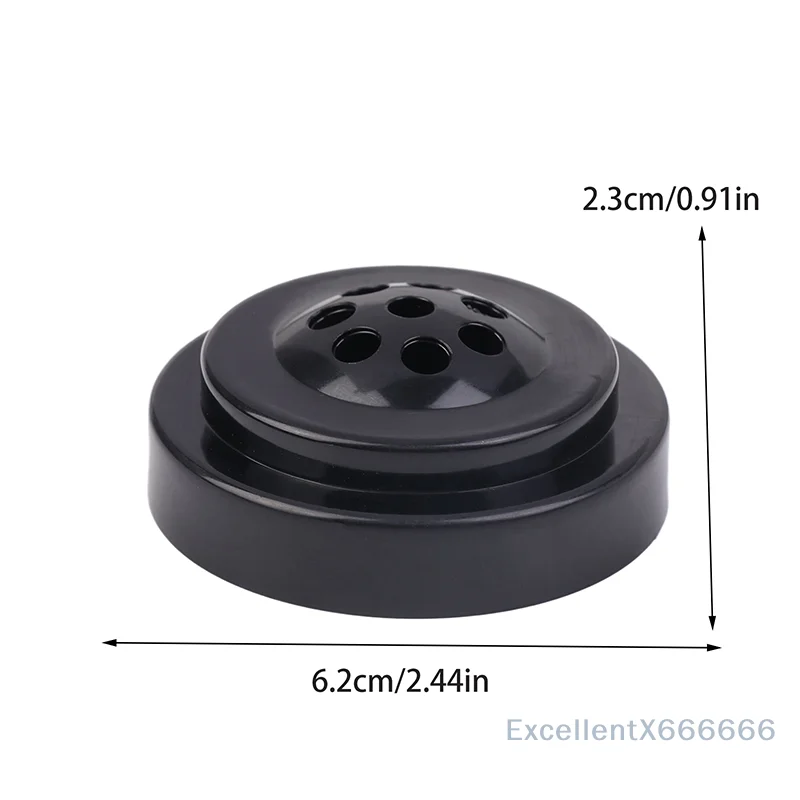 พลาสติกสีดํา MINI เสาธงฐาน 8 หลุมแบบพกพาโต๊ะขาตั้งธง Hand WAVE Office Home Decor