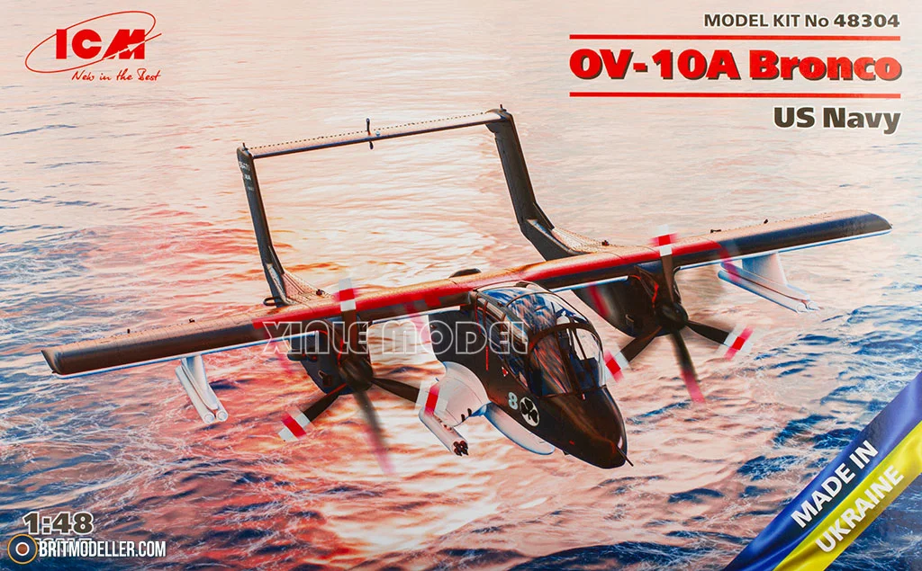 

Пластиковый сборный набор для модели самолета ICM 48304 OV-10A Bronco ВМС США 1/48