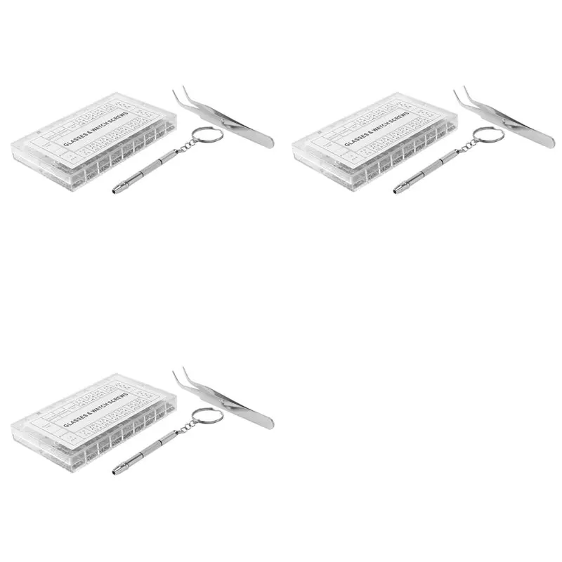 

FAST-3000 шт. винты для очков, гайки в ассортименте + 1 отвертка + 1 пинцет, комплект для ремонта очков, винты