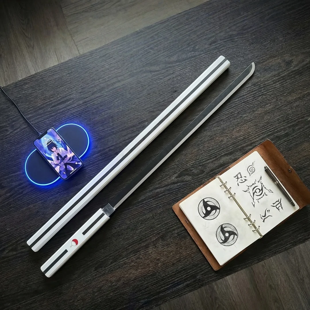 90cm Uchiha Sasuke Katana Schwert Anime Naruto Cosplay Requisitenmesser Originalgröße Klinge Japanisches Katana Original Samurai Säbel Spielzeug Geschenk