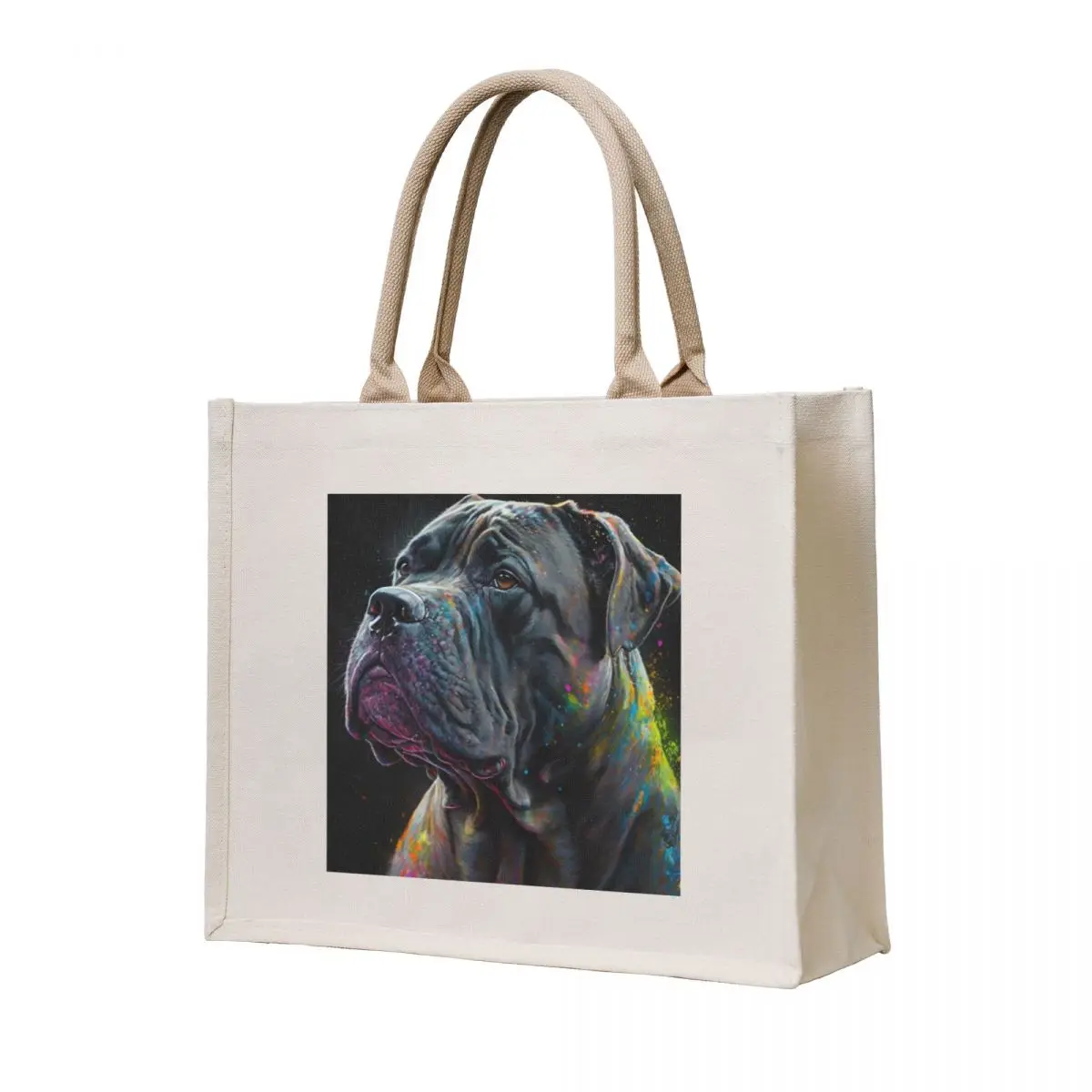 

Cane Corso Dog Synesthetic Splash Painting Art Tote Bag personalized tote Lady bags canvas tote bags shopper bag women