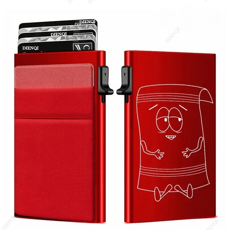 Cute Rfid Business Card Holder Wallet purse Minimalist Cartoon Bank Cardholder Case money clips Personalized Gift for Men Women