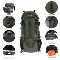 50L Waterproof Hiking Camping Backpack Trekking Bag Rucksack Large Capacity Travel Outdoor Sports Bags Camping Equipment Men