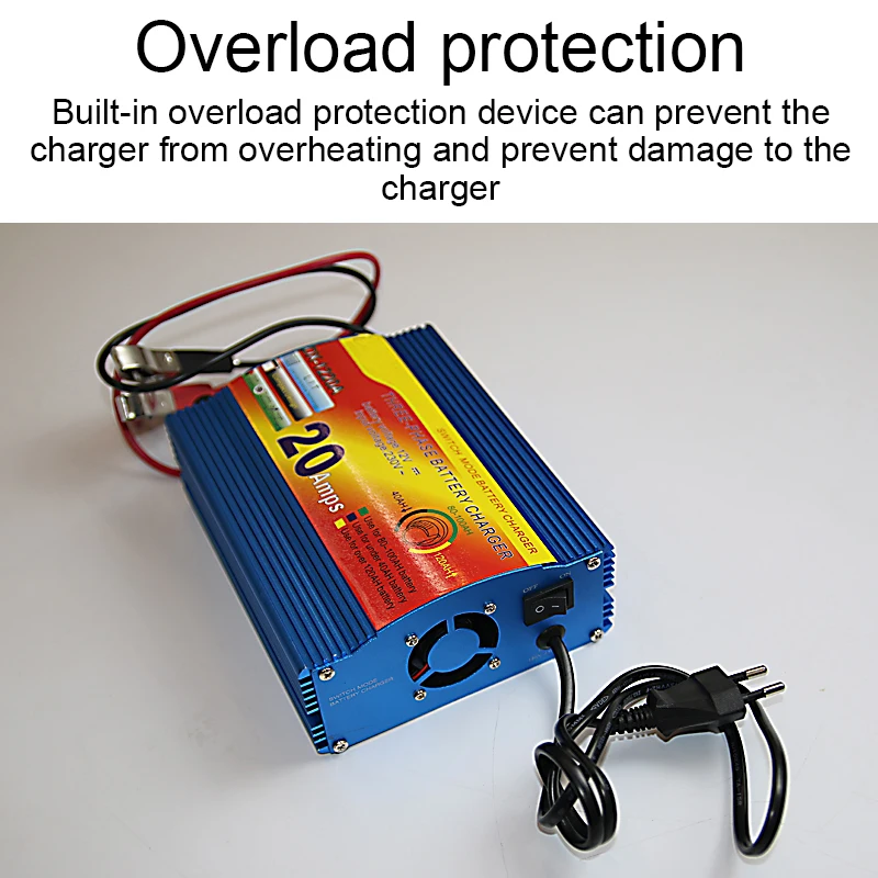 12v lead-acid Battery Charger Current  Battery Charger Indicating Needle Overcharge protection Overload protection European Plug