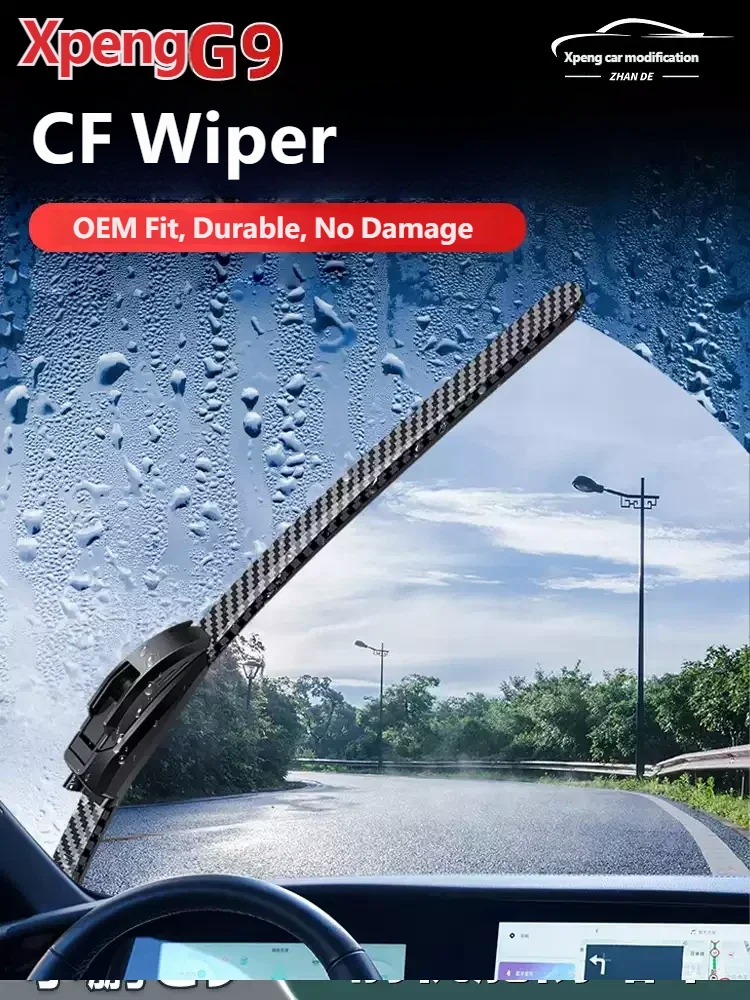 Car Accessories For Xpeng G9 2022-2025 Windshield Wiper Blades Carbon Fiber Replacement Maintenance Accessories Custom Fit