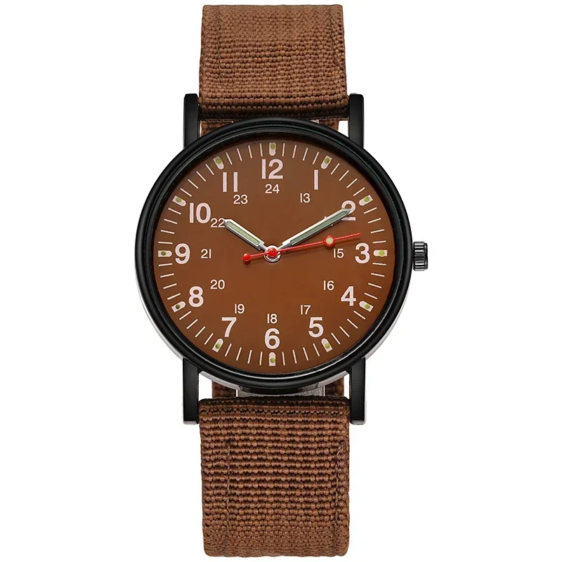 Montre militaire Shoous pour homme, bracelet en nylon, quartz, sport