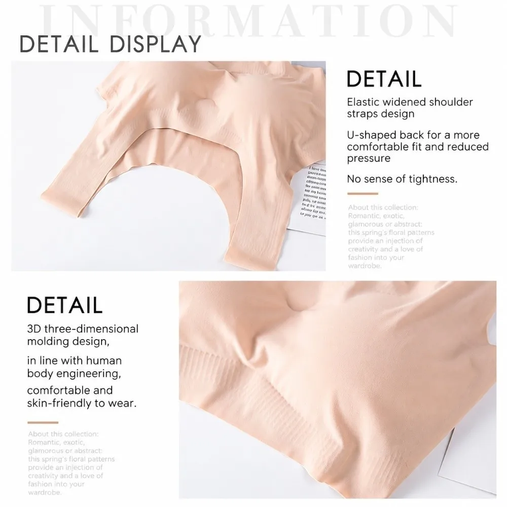New Breathable Wireless Seamless Bra Soft Ice Silk Push-up Sports Bra Female Underwear Comfort Tank Top Bra Workout Fitness