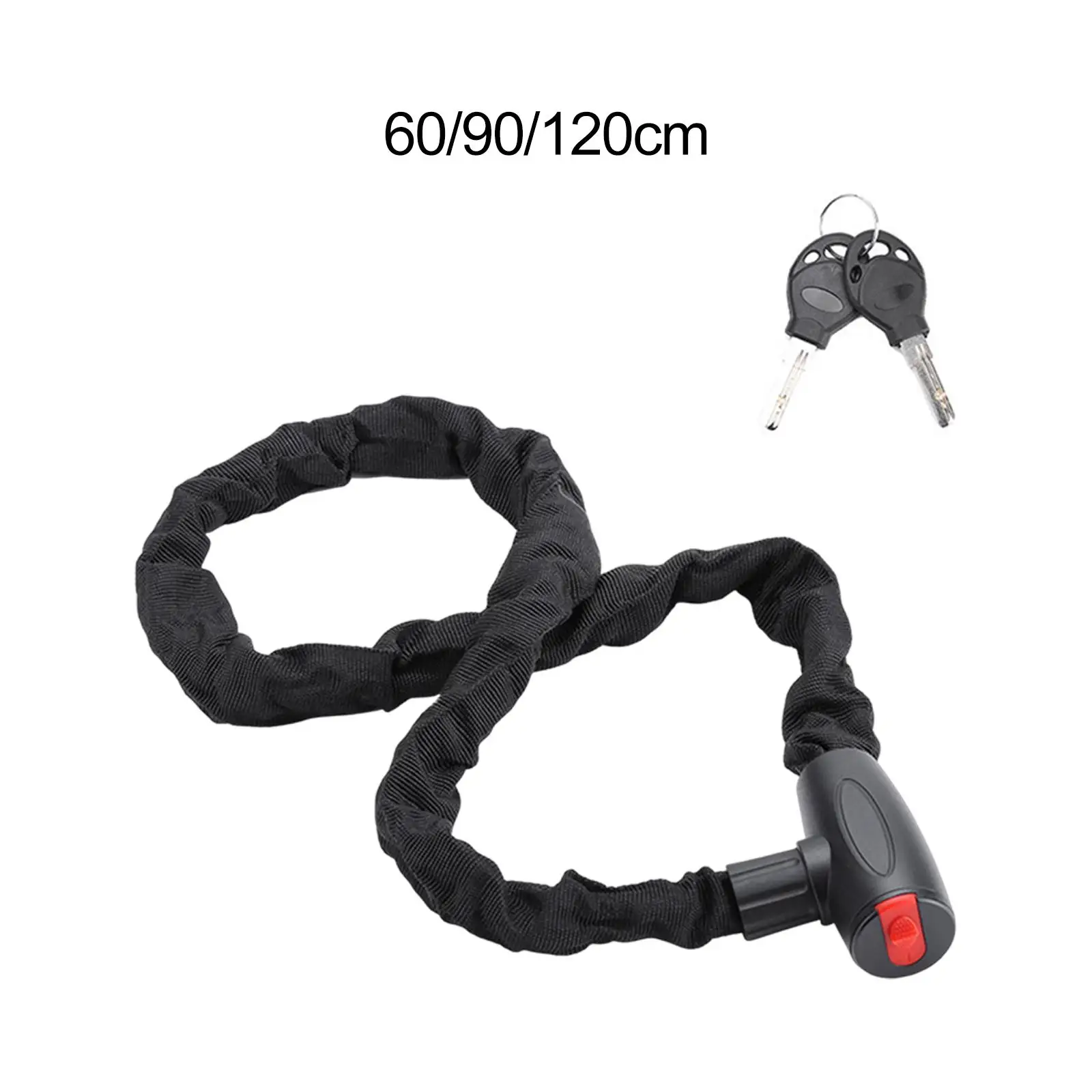

Bike Chain Lock Black Accessory Lightweight Heavy Duty High Performance Attachment Spare Parts Easy to Install Professional