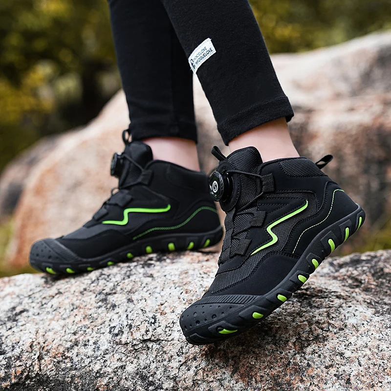Children Hiking Shoes High Girls Fall Winter Sports Shoes Children's Shoes Boy Outdoor Waterproof Non-slip Students Sneakers image 4