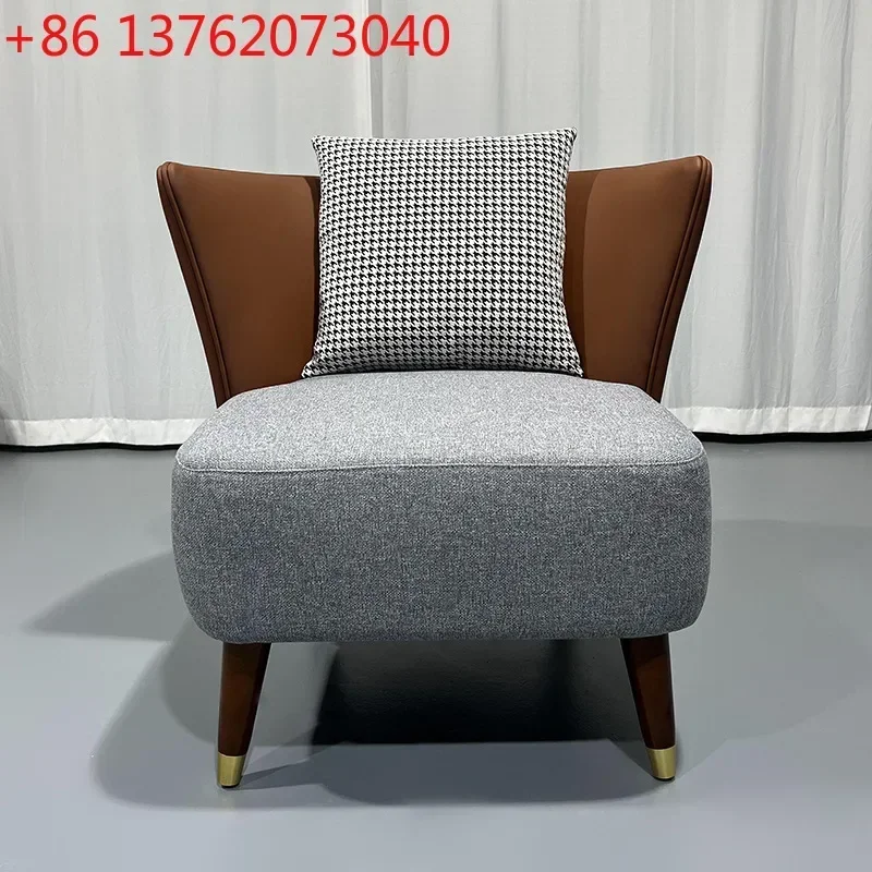 Nordic Modern Simple Fabric Sofa Chair Living Room Bedroom Balcony Lazy Sofa Makeup Chair