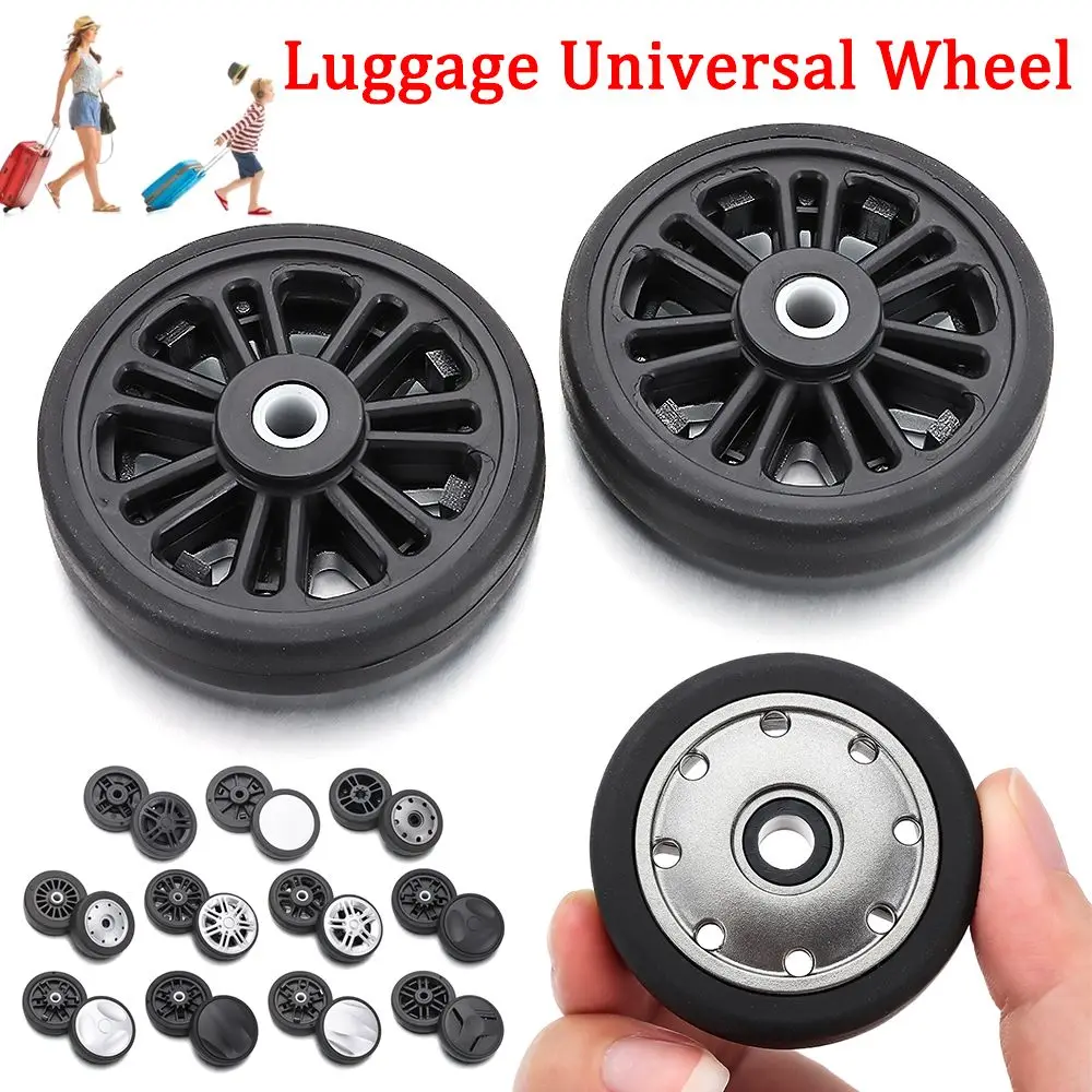 2Pcs Replace Wheels With Screw For Travel Luggage Suitcase Wheels Axles Repair Kit Silent Caster Wheel DIY Repair