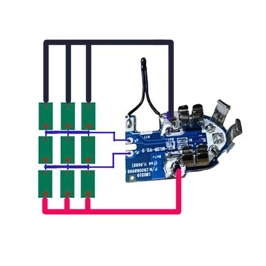 NEW 9 X 18650 12V Li-ion Battery Plastic Case PCB Protection Circuit Board For Milwaukee 12V 9.0Ah 48-11-2411 Box Housing Shell