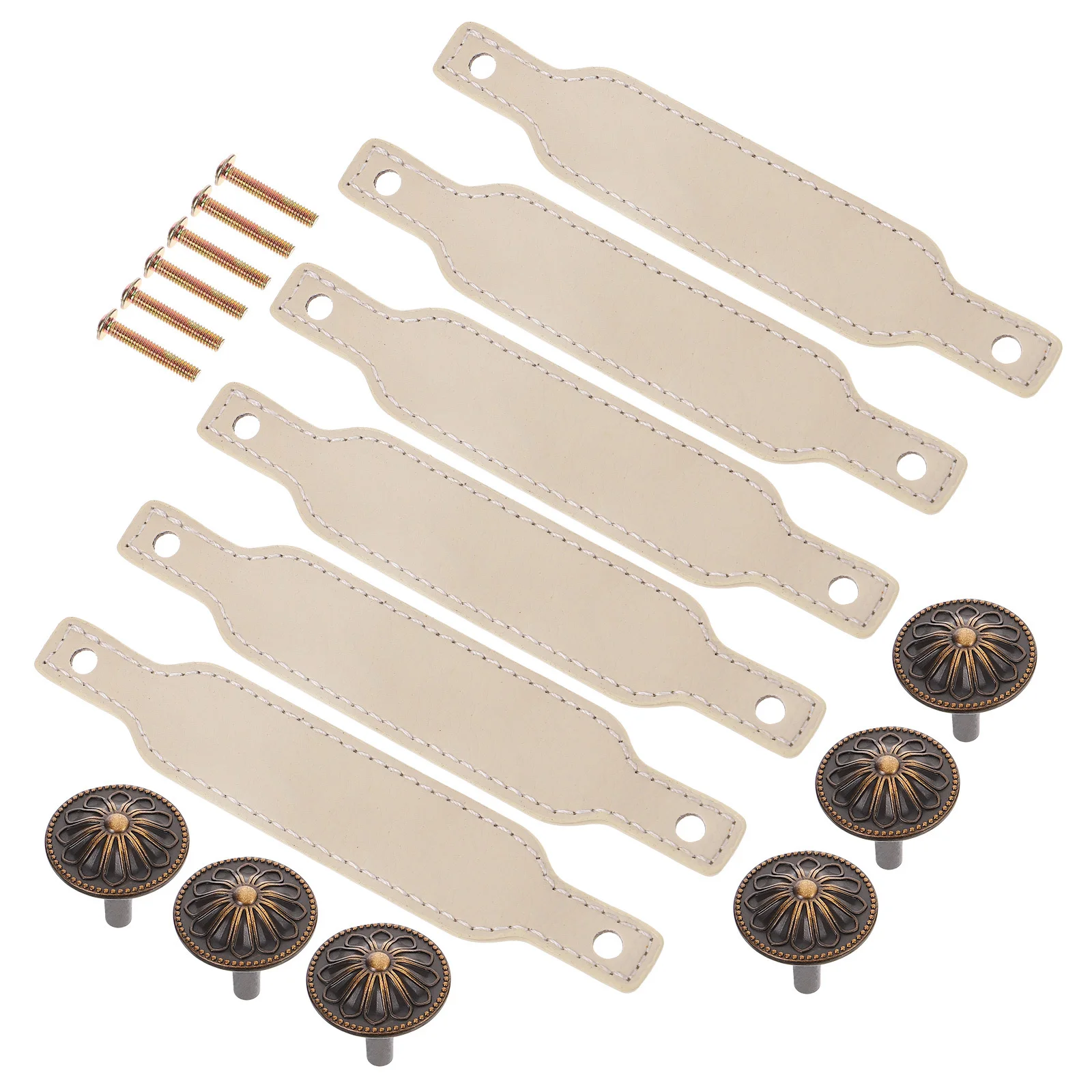 6Pcs Pull Handles Vintage Style Cabinet Drawer Wardrobe Dresser Kitchen Cupboard Door Knobs Cabinet Knobs