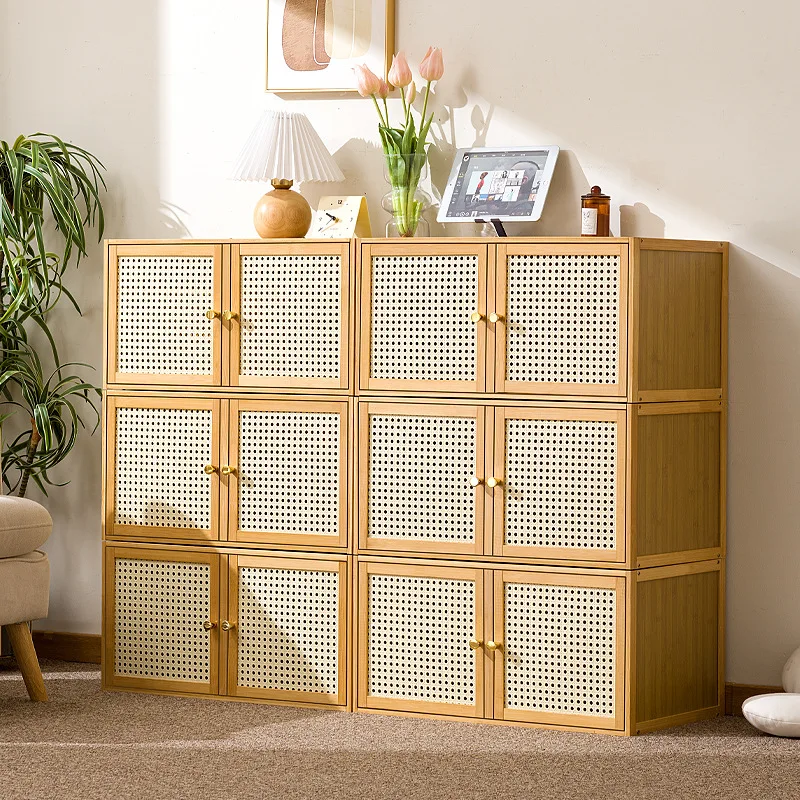 Solid wood bookcase combination low cabinet children's room bookshelf storage cabinet living room TV