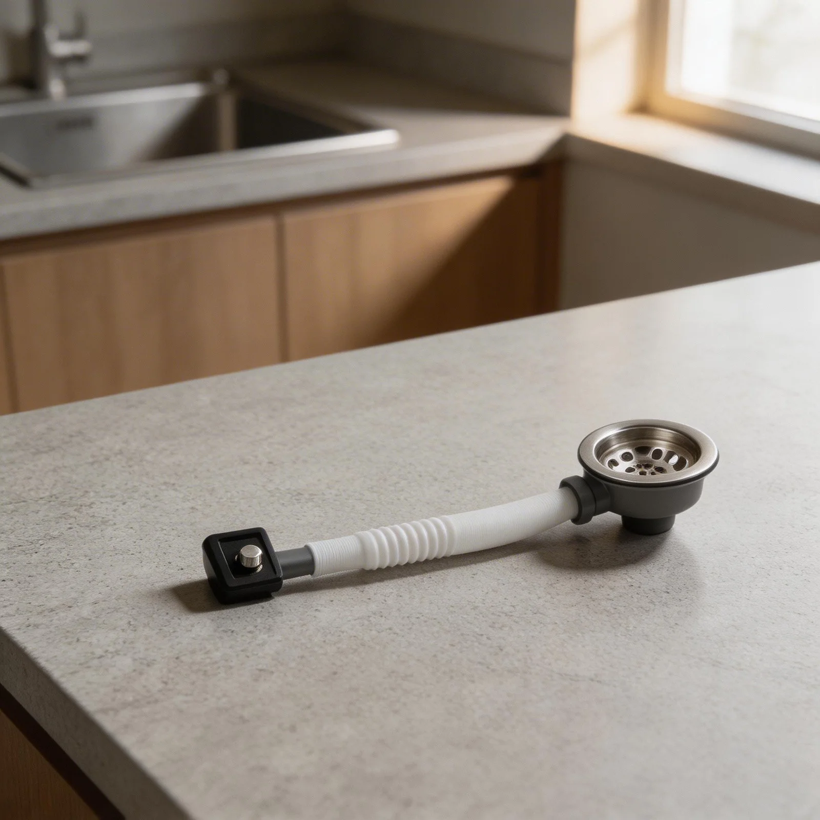 Flexible Drain Pipe For Sinks Cleaner Adjustable Overflow Pipe Compatibility With Various Sinks Kitchen Installation