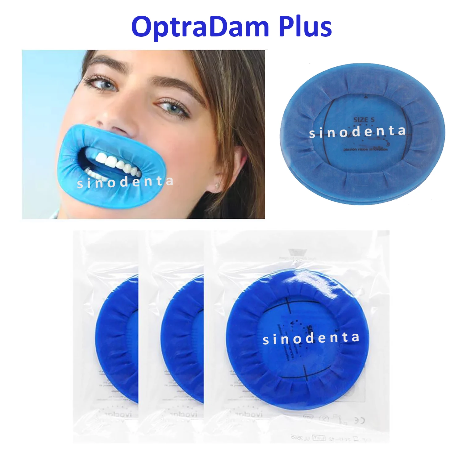 Dental OptraDam Plus 3D Rubber Dam for Dental Isolation and Protection Treatment 1pc/Pack & 50 Pieces/Box, Regular/Small Size