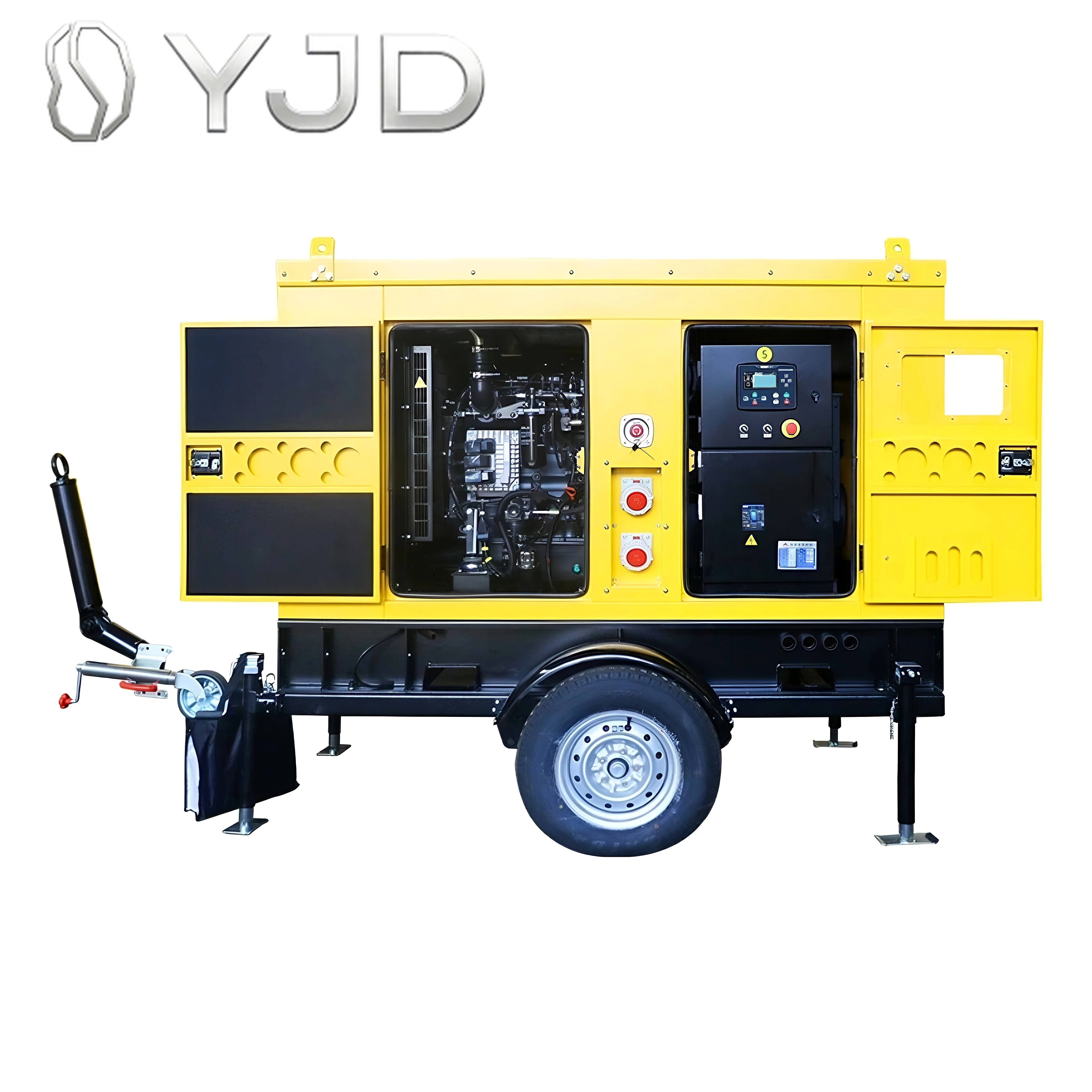 Soundproof Industrial diesel Generator Set Trailer Generator Set Yuchai Engine ATS 50Hz Emergency Backup Power Supply