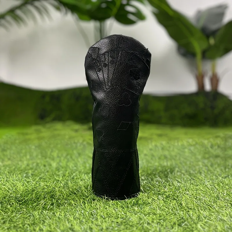 Retro Black Poker Golf Club Head Cover - Thickened Anti Collision Design, Suitable for Most Standard Clubs and Golf Accessories view 4
