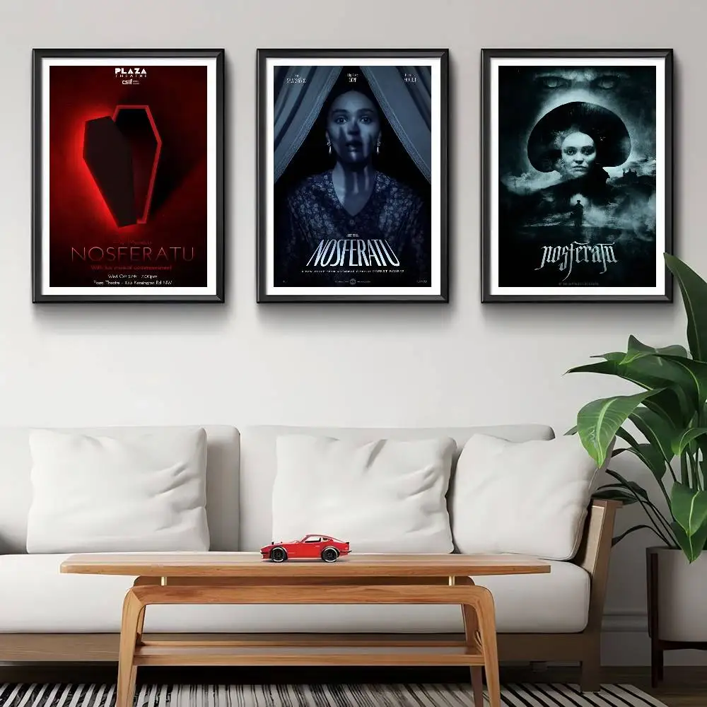 New Horror Movie N-Nosferatu Vampire Count  Poster Self-adhesive Art Waterproof Paper Sticker Coffee House Bar Room Wall Decor