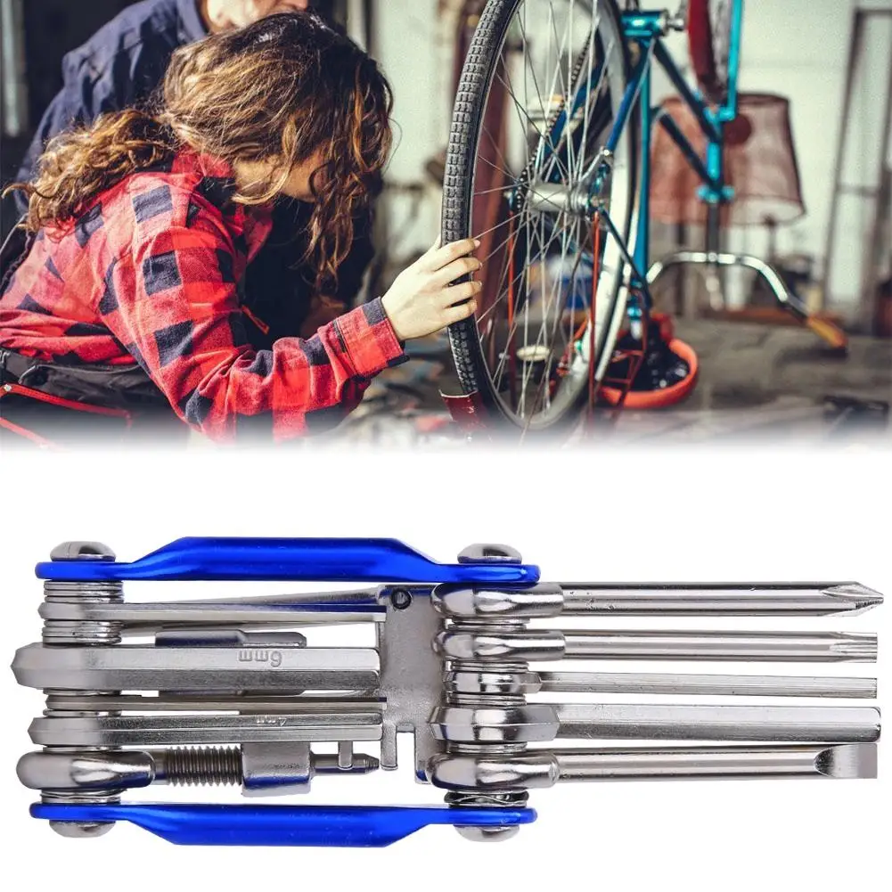 مجموعة أدوات إصلاح الدراجة 11 في 1 قاطعة سلسلة T25 معدنية مقاومة للتآكل مطلية بالكهرباء لركوب الدراجات الجبلية
