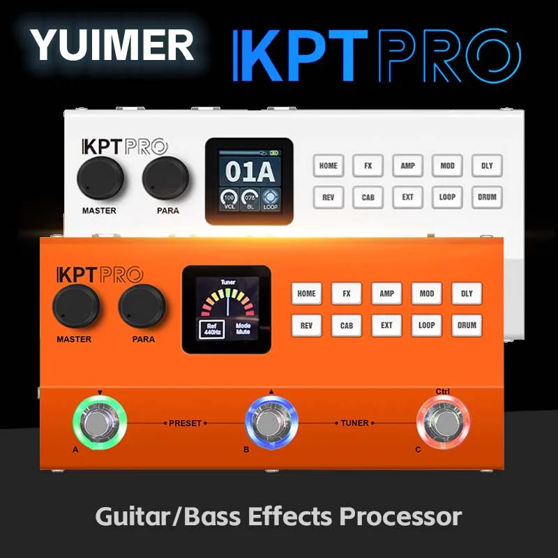 YUIMER KPT PRO ギター/ベース用マルチエフェクトペダルプロセッサー