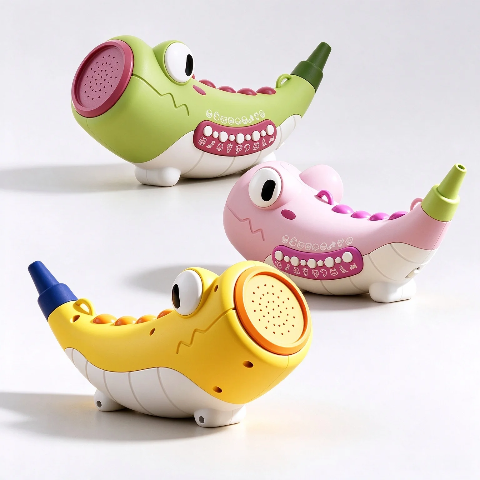 Cartoon Multi Color Animal Horn Toy Musical Instrument with Fun Sound Effect Animal Sound Imitation Whistle for Kids