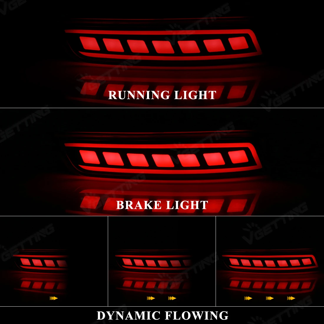 For Toyota Corolla Altis 2014-2018 For Lexus GS250 ES250 Rear Bumper Light Assembly LED Dynamic Turn Signal Rear Tail Brake Lamp