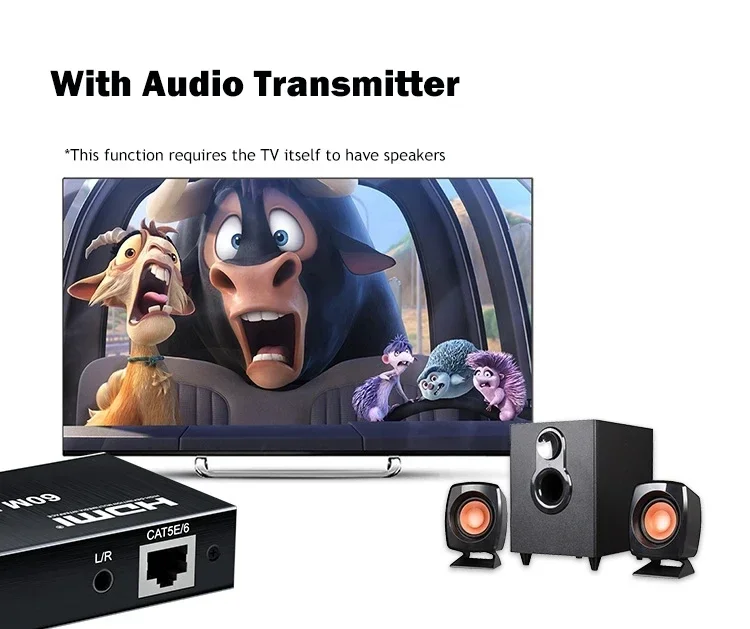4K 30Hz HDMI KVM Extender over Single Rj45 Cat6 Cable 50M HDMI USB Ethernet Extender for PC DVR Support Mouse Keyboard Control