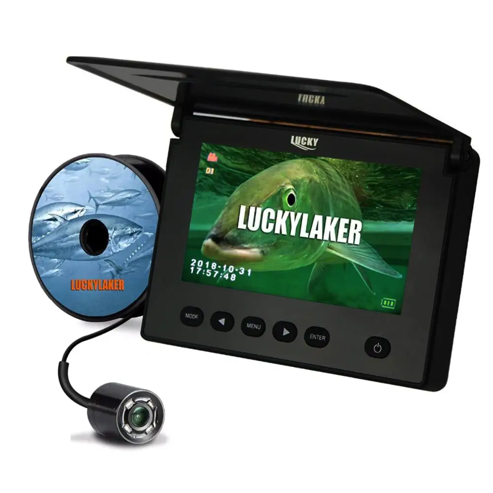 LUCKY Underwater  Fish Locator Finder Sun-Visor Lift-able Protective Cover, 120deg Wide Angle 20M Cable Length 4 IR