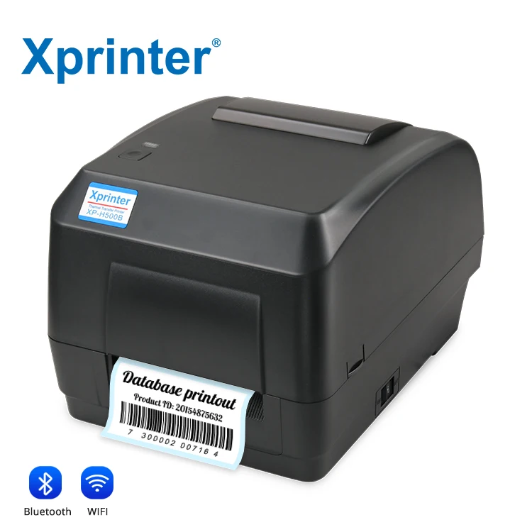 Xprinter XP-H500B Bluetooth Thermal Printer Sticker Label 203dpi Ribbion Printer Thermal Transfer Printer
