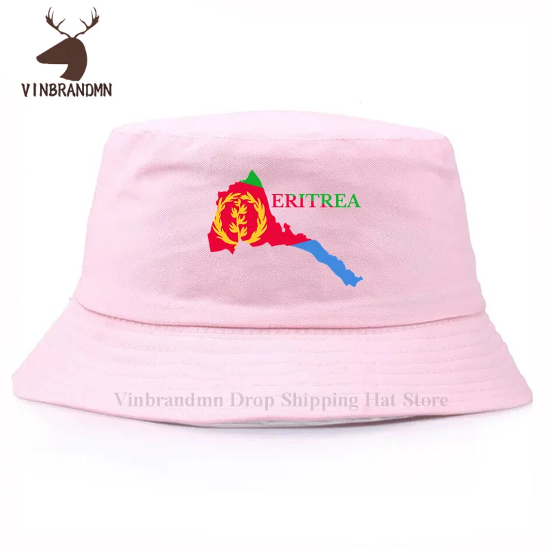 2022 hot sale fashion Eritrea Map Flag baseball cap Eritrea outdoor summer visor fishing hat 100% cotton hip hop cool bucket hat