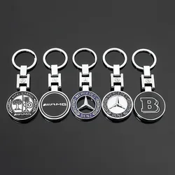 Car Keychain Key Chain Auto Emblem Key Ring Accessories For Mercedes Benz AMG Smart GLC Brabus W204 W205 W124 C200L W108 W168