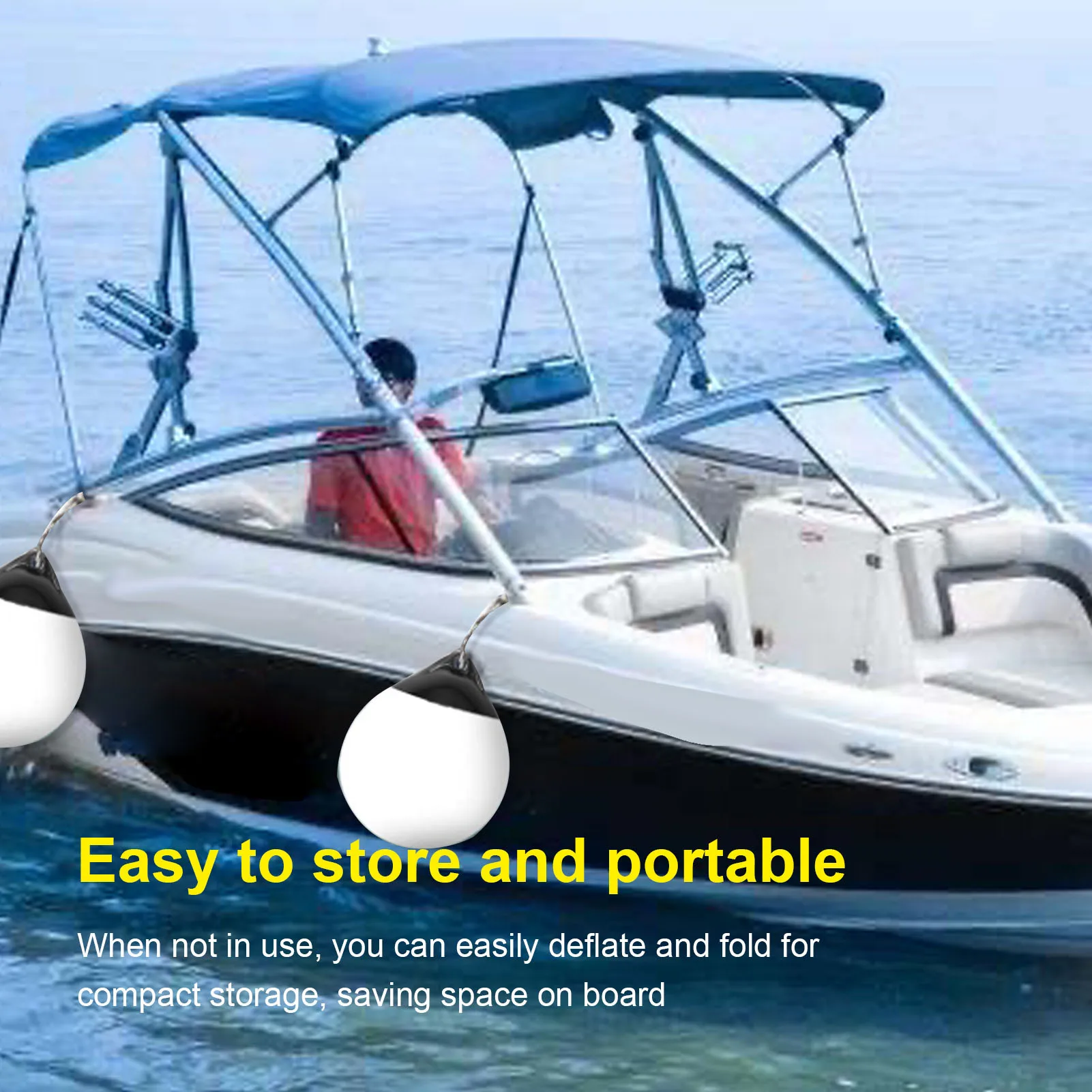Boat Bumper Ball PVC Docking Big Bumper Inflatable Round Ball Large Boat Buoys Bumper for Yachts Ships Sailboats