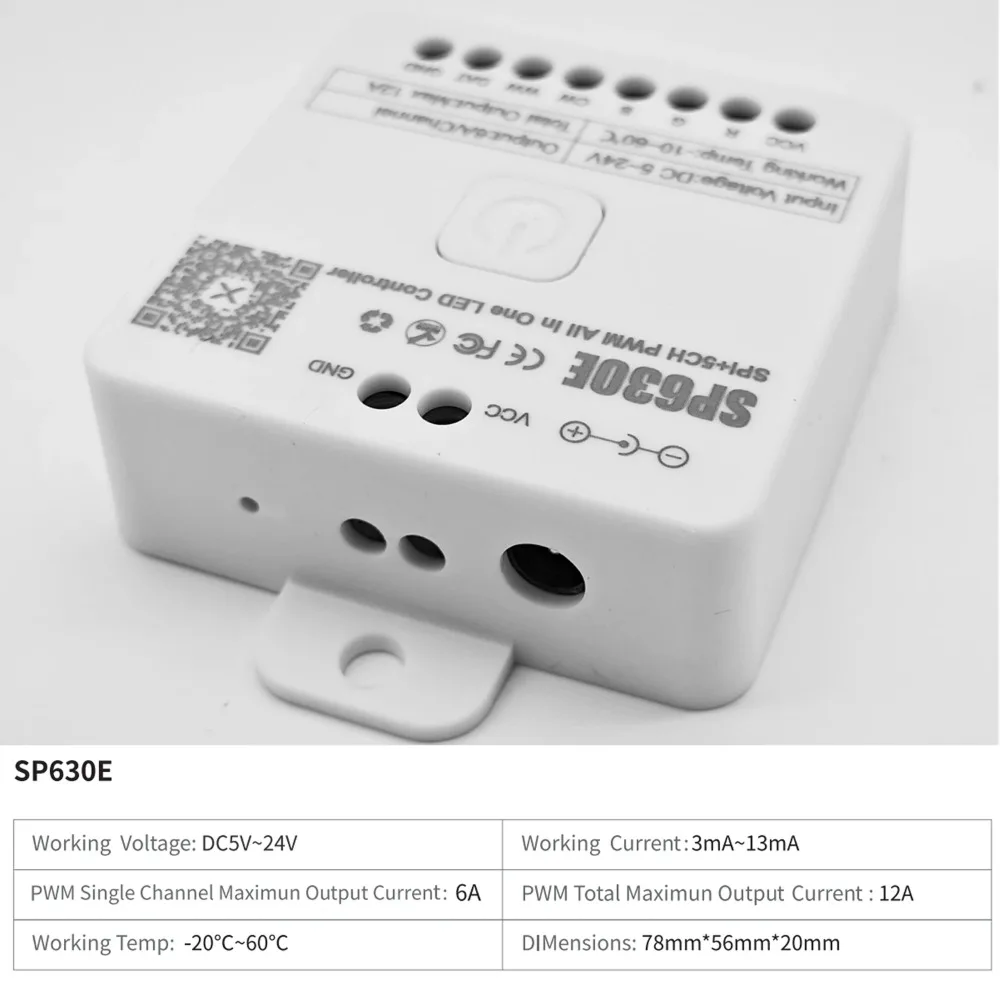 Imagem -02 - Bluetooth Controlador Led Spm 2.4g Spi Pixels Rgbcct Led Rb4 Remoto Rc4 Painel de Toque para 5050 3528 Fcob 5in Sp630e