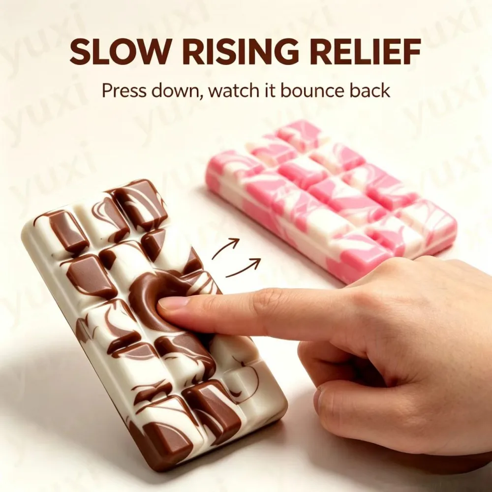 Cute Holiday Chocolate Squeeze Squishy Toy, Portable Stress Relief Fidget Toy, Ideal Christmas Present for Friends