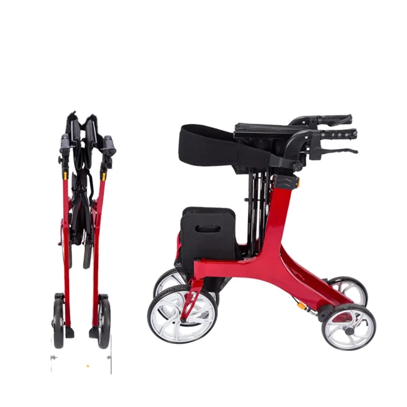 

Medical Walker Rollator Ergonomic Elbow Crutches with Brakes Class I Convenient Folding Walker