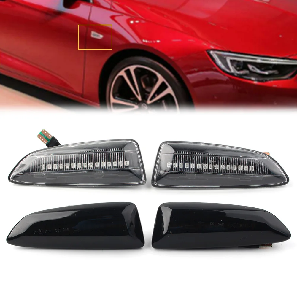 Car Dynamic LED Side Marker Turn Signal Light For Opel Astra J K Crossland X Insignia B Zafira C 2017-2019 For Buick Regal 18-19