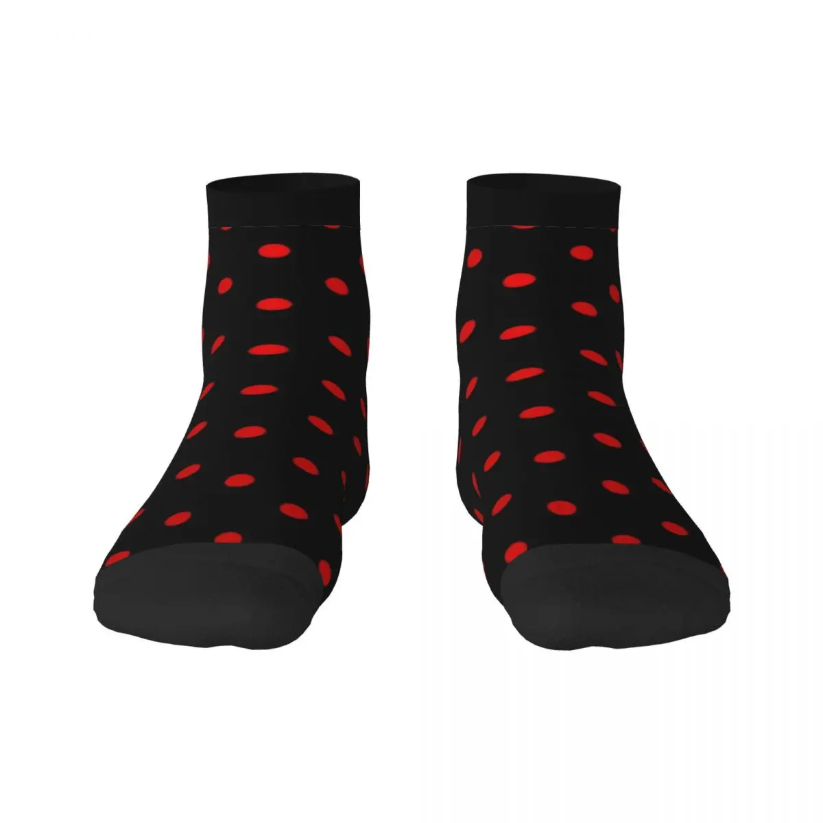 Red Black Polka Dot Pattern Socks Men's crazy professional running compression Luxury Woman Socks Men's